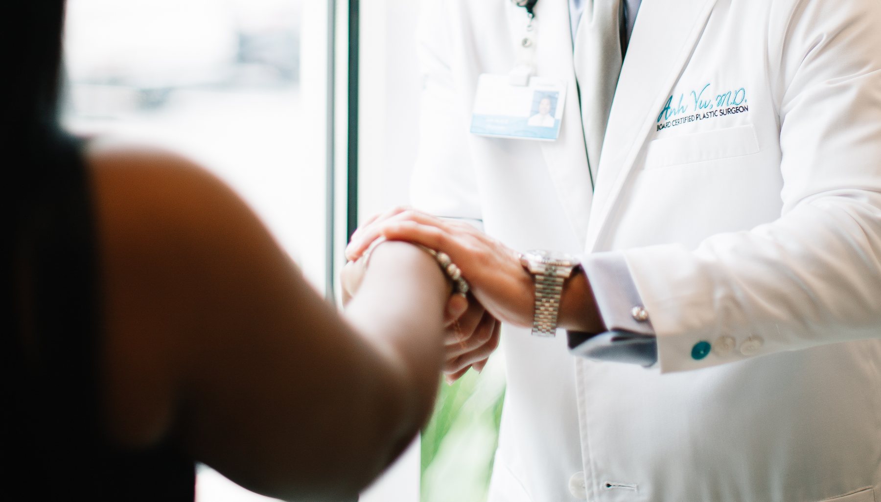 Dr. Vu in consultation with a patient at his St. Augustine practice